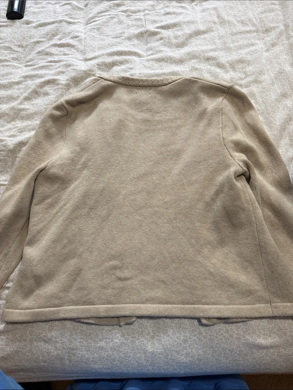 J. Crew Women’s Cream Button-Up Knit Cardigan with Gold Buttons